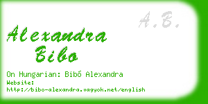 alexandra bibo business card