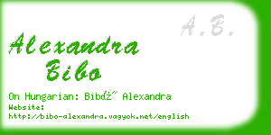 alexandra bibo business card